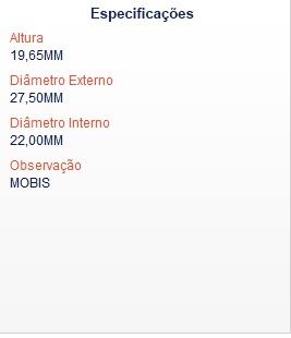 ROLAMENTO CAMBIO H100 AGULHA EIXO PILOTO - Autovance
