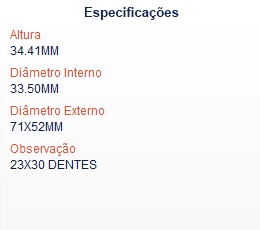 ENGRENAGEM TW HAFEI 5A MARCHA 07/09 - Autovance