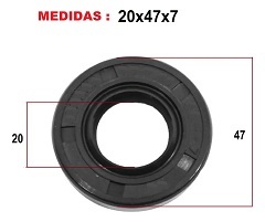 RETENTOR UNIVERSAL MEDIDA 20X47X8 P/ROLAM 6204 - Autovance