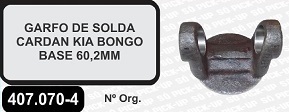 FLANGE CARDAN KIA K2500 07/ (GARFO P/TUBO) 60,2MM - Autovance