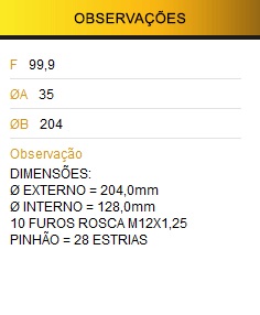 COROA/PINHAO K2500 /12  9X40 FURO 12MM - Autovance