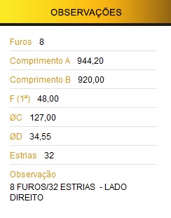 SEMI EIXO TR IVECO 08/ 35/45/55C16/C17 8F LD SIMP - Autovance