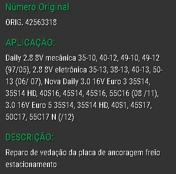 KIT REPARO SAPATA IVECO 97/ (VEDACOES ESPELHO) - Autovance
