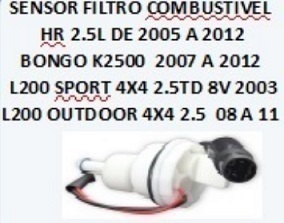 SENSOR FILTRO COMB HR/K2500 (CONECTOR REDONDO) - Autovance