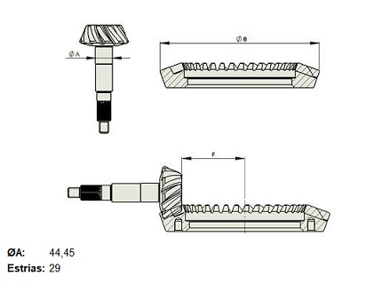 COROA/PINHAO IVECO  9X41 08/12 F250/F350 99/16 - Autovance