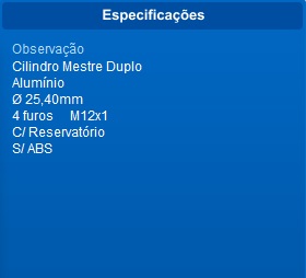 CILINDRO FREIO MESTRE FORD TRANSIT 2.2/2.4 /15 - Autovance