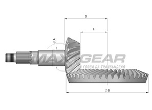 COROA/PINHAO S10/BLAZER 10X41 12/ EIXO AAM 7,625 - Autovance