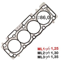 JUNTA CAB CITR JUMPY 2.0/2.2 18/ (METAL) 1,25MM - Autovance