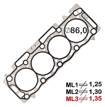 JUNTA CAB CITR JUMPY 2.0/2.2 18/ (METAL) 1,35MM - Autovance